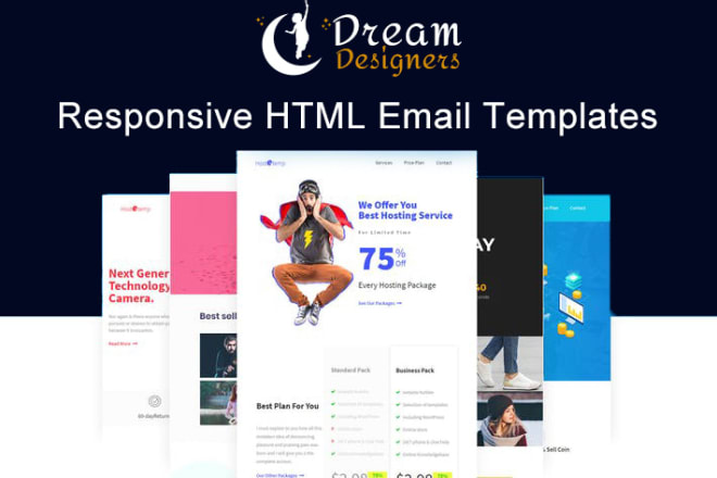 I will design creative, responsive HTML email template or campaign