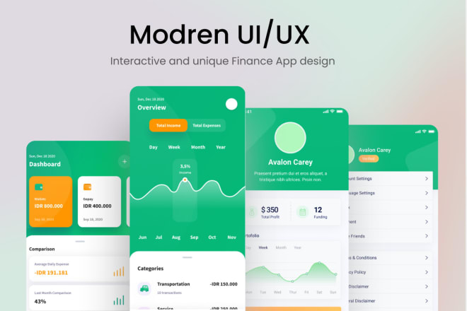 I will design creative UI and screenshots for apps and websites