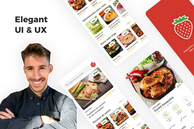 I will design creative ui ux for website and application in french