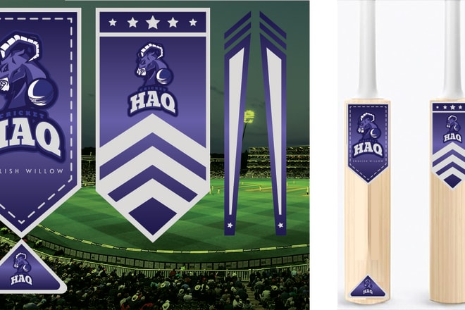 I will design custom cricket bat stickers