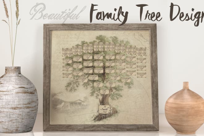 I will design custom family tree art print