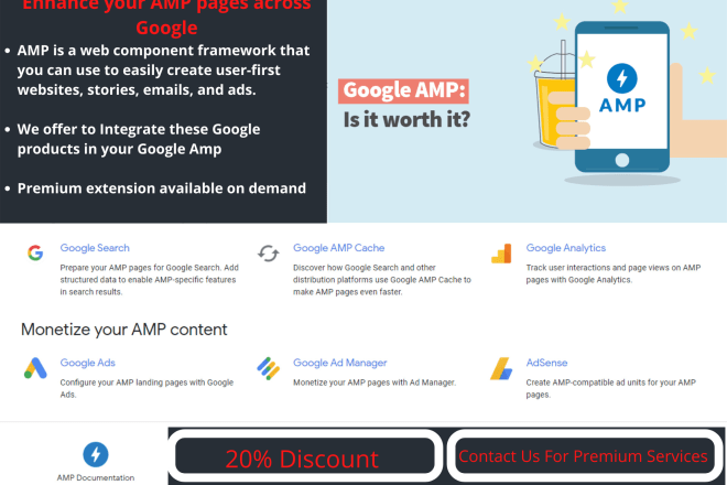 I will design custom google amp version of your wordpress website
