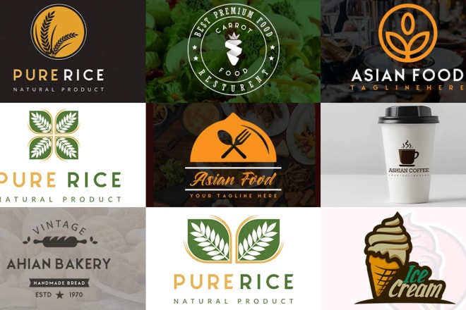 I will design customized food, coffee shop, cafe, bakery, bbq, and restaurant logo