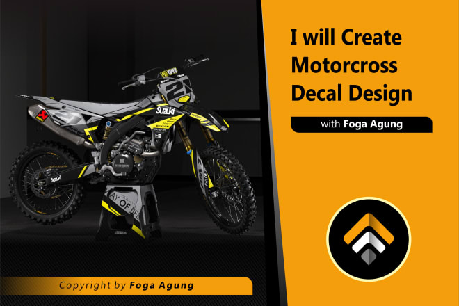 I will design decal sticker for your best motorcross