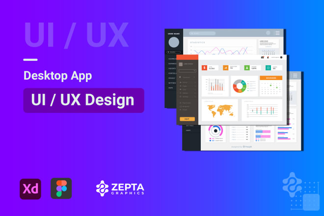 I will design desktop application UI UX
