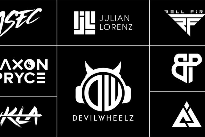 I will design dj, producer, band, record logo