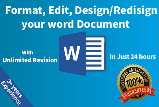 I will design, edit, format your word document or PDF urgently