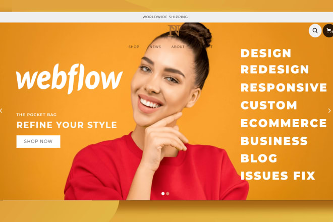 I will design elegant webflow website