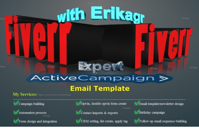 I will design email template in active campaign, mailchimp