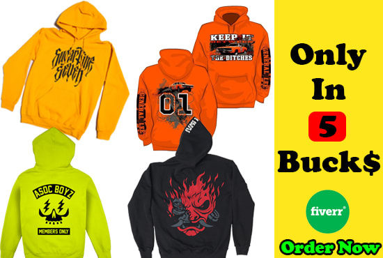 I will design eye catching hoodie for you