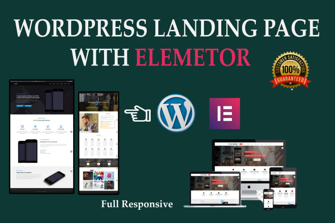I will design eye catching wordpress landing page with elementor