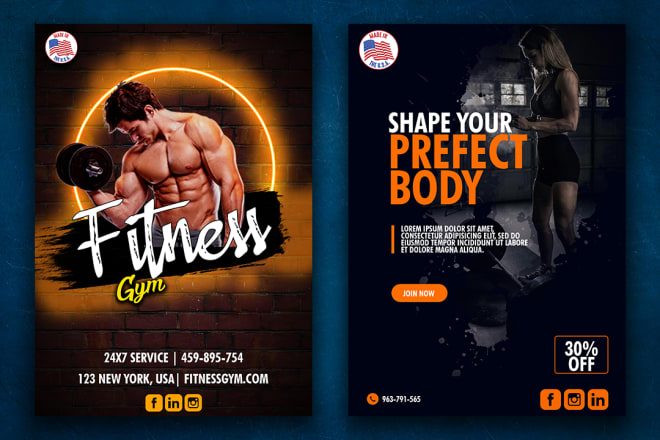 I will design fitness, workout,yoga,gym,spa,health flyer or poster