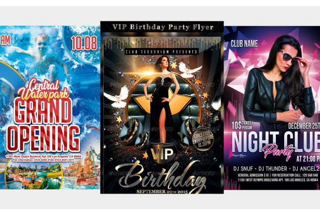 I will design flyer design, business flyer, event, party flyer designs