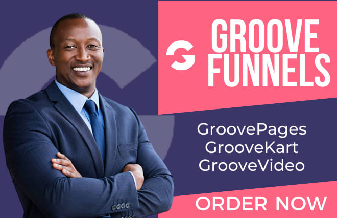 I will design groove funnel landing page groove sell and website