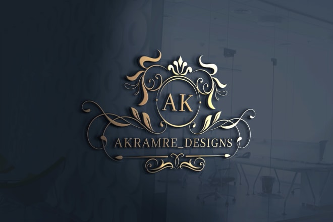 I will design heraldic luxury vintage retro brand crest shield monogram and 3d logo