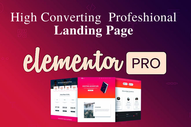 I will design high converting landing page
