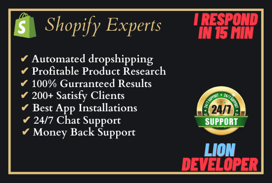 I will design highly profitable shopify dropshipping store, shopify website