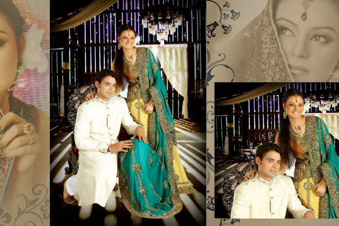 I will design indian style wedding photo album
