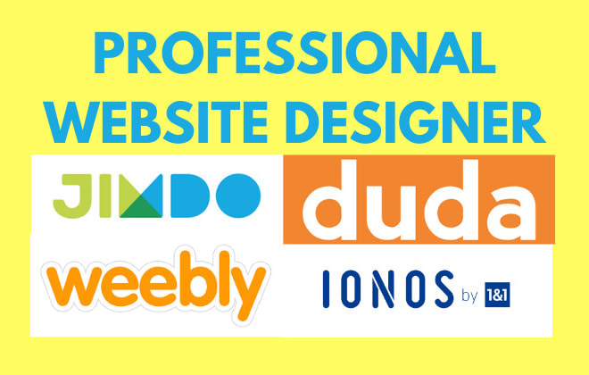I will design ionos, duda, sitebuilder, webnode, jimdo, strikingly website