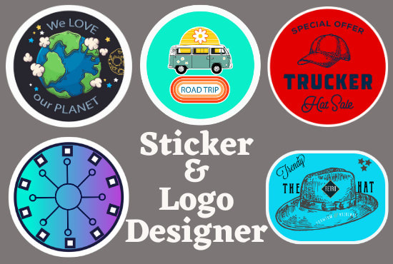 I will design logo, sticker, badge, label, vintage, decal