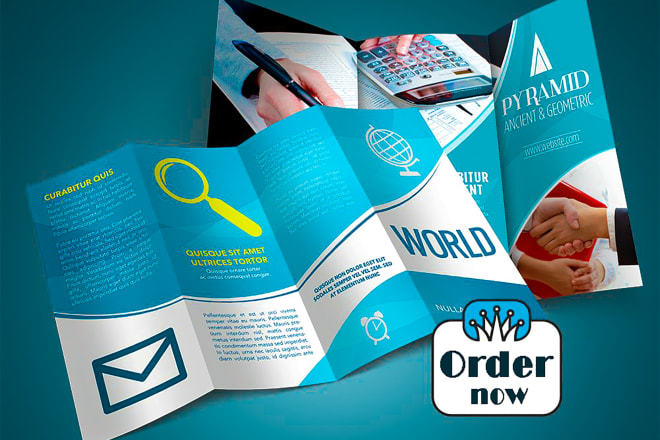 I will design modern flyer brochure, leaflet design within 24 hours