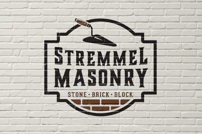 I will design modern masonry, construction logo