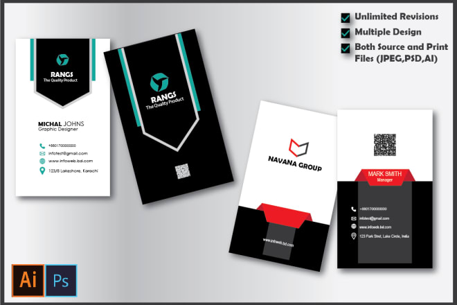 I will design modern professional business card and visiting card