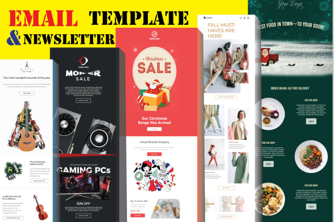 I will design newsletters and email templates for online marketing