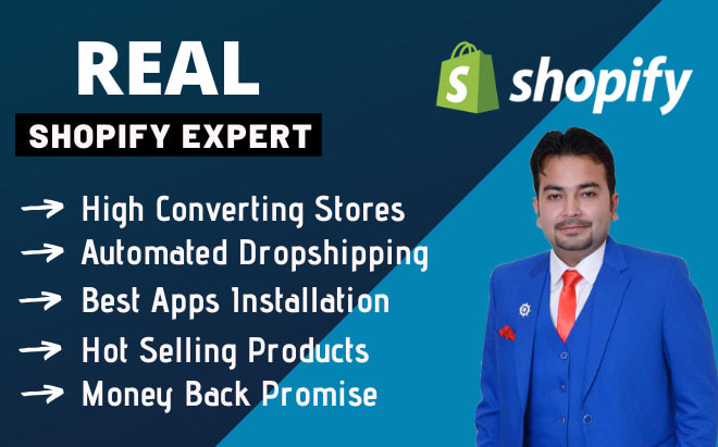 I will design online shopify dropshipping website or shopify single product store