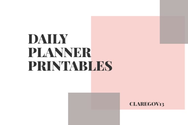 I will design planner printables for you