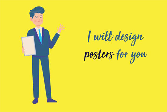 I will design posters for you