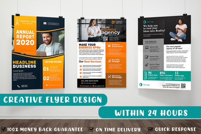 I will design professional business flyer or marketing flyer within 24 hours