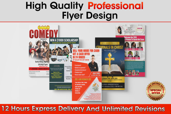 I will design professional flyer, brochures and posters for you