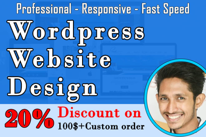 I will design professional, responsive wordpress website for your business