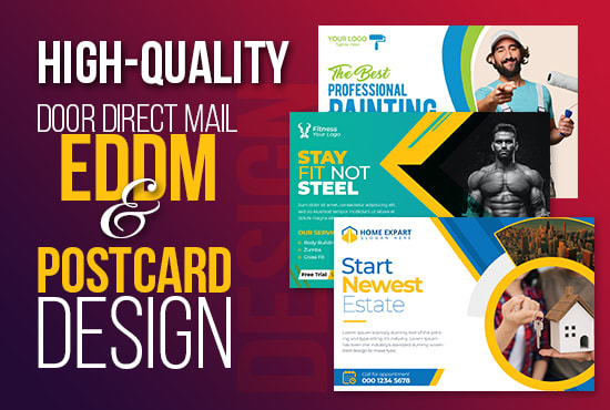 I will design promotional postcards or direct mail eddm in 24hrs