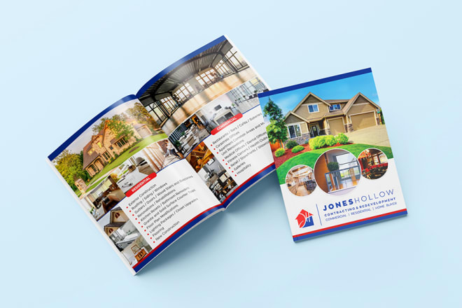 I will design real estate, home service, roofing brochure