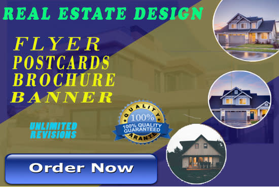 I will design real estate postcards brochure flyer and banner