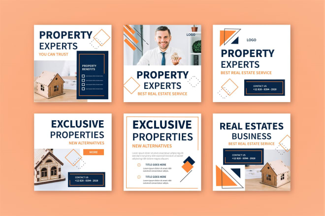 I will design real estate posts, ads and canva templates
