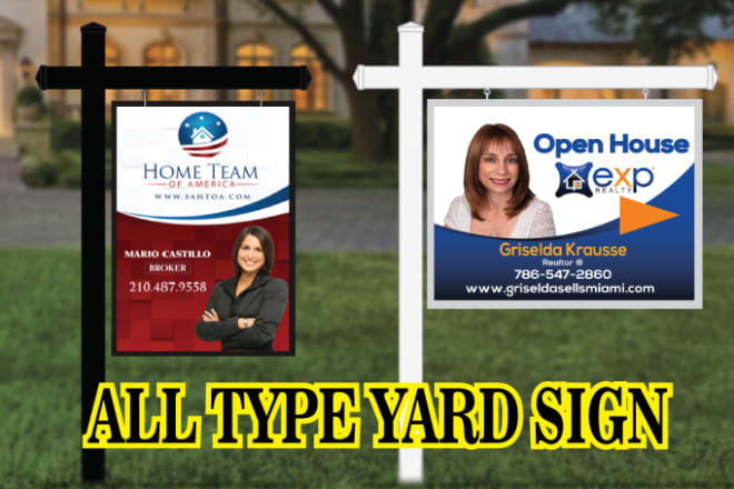 I will design real estate yard sign or banner