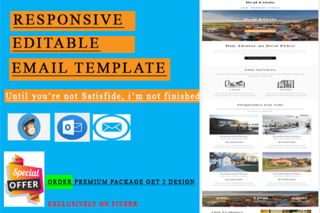 I will design responsive html email template or newsletter psd to html