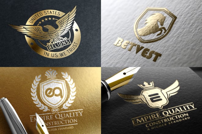 I will design royal, heraldic and classy luxury logo design