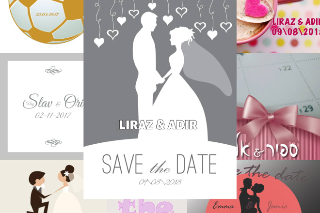 I will design save the date for your event