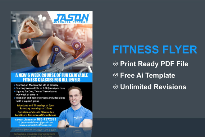 I will design sports, fitness, gym, football, sale flyer and poster