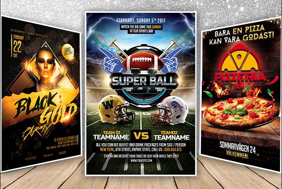 I will design sports party food event church flyer or poster