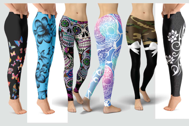 I will design sports yoga leggings top textiles clothing apparel