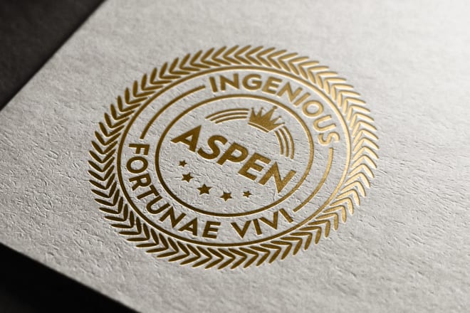 I will design stamp, badge, seal, vintage gold logo