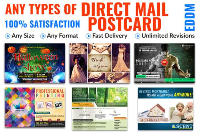 I will design standard eddm postcard invitation greeting card
