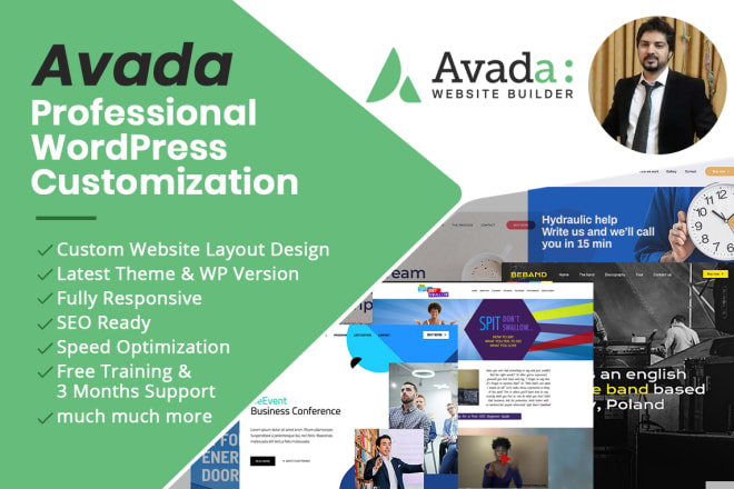 I will design stunning wordpress website by avada theme customization
