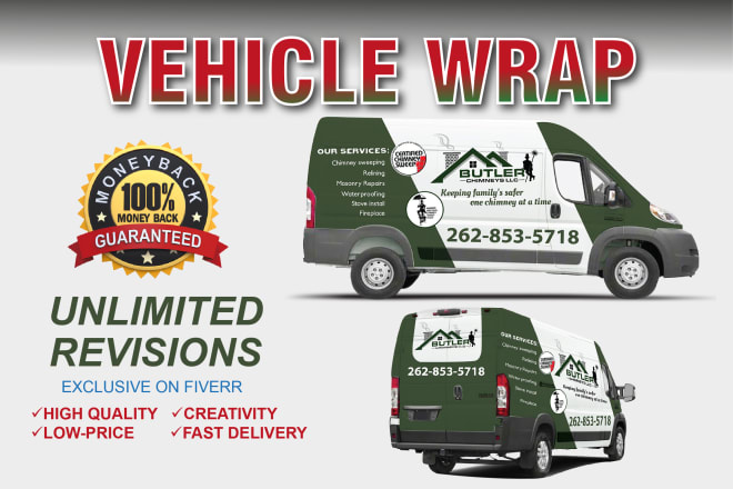 I will design to professional and unique vehicle wrap for your car,van,truck etc