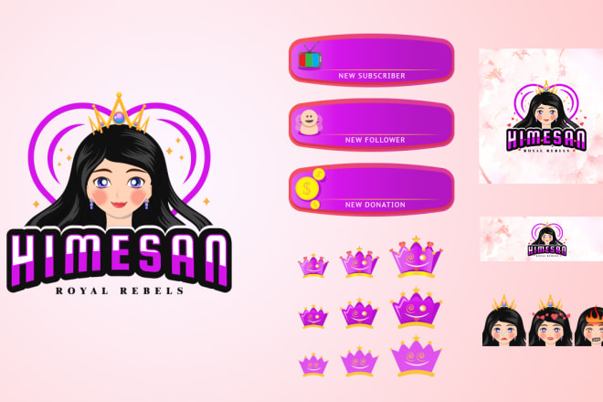 I will design top mascot logo and overlays for your twitch profile